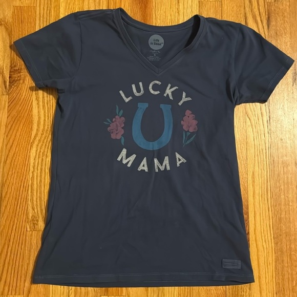 Life Is Good Tops - Life Is Good ‘Lucky Mama’ Short Sleeve T Shirt
